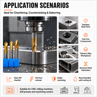 Foret fraiseur M35 au cobalt 90 degrés, robuste, HSS-Co, outil de fraisage industriel CNC pour acier inoxydable et métaux durs
