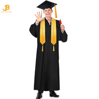 Robe de graduation pour adultes en gros avec bordure, robe de pasteur pour la graduation
