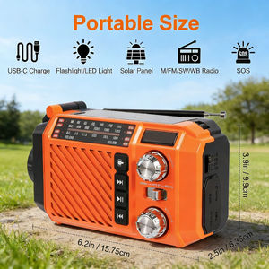 Radio de Emergencia Solar Alecter APH-SR17 con Manivela, NOAA/AM/FM/SW, Cargador Portátil de 2600mAh, Linterna y Alarma SOS - Product Image 2
