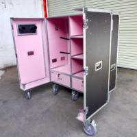Boîte de rangement pour équipement de cheval en aluminium de couleur rose personnalisée Boîte de rangement pour chevaux