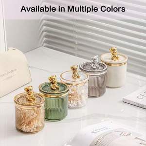 Portable Creative Cotton Swab Box Plastic Cosmetic Cotton Box Cosmetics Storage Box With Lid - Product Image 2