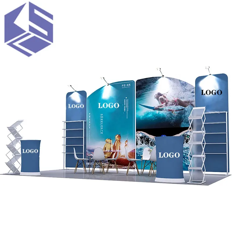 Custom Portable Event Exhibition Trade Show Booth Cosmetic Clothing Design Trade Show Booth 10 X 10