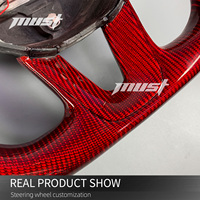 Volant personnalisé en fibre de carbone rouge pour Dodge Charger Challenger SRT R/T Hellcat Redeye Scat Pack Shaker 392 2013-2023