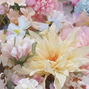 Boule de fleurs artificielles colorées en crème, ornement de table, décoration florale, décoration de mariage, vente en gros - Product Image 5