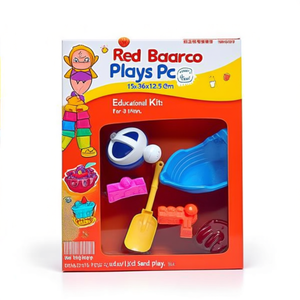Set di 6 Giocattoli da Spiaggia Rossi Barco Playa 15x36x12.5 Cm per Bambini, Giochi di Sabbia - Product Image 1
