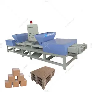 Wood feet block hot press machine wood sawdust block making production line for sale