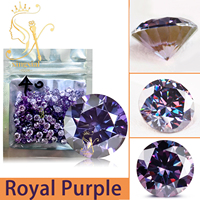 1.5mm 11.0mm GRA Certifié Laboratoire Créé Moissanite Brillant Coupe Lâche Pierre Précieuse Imperial Violet Couleur Ronde Moissanite Diamant