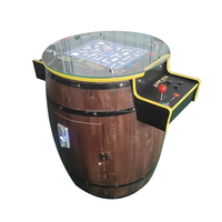 Machine de jeu d'arcade rétro sur le thème de l'usine, en chêne de Chine, en forme de fût de bière, à monnayeur, 110/220V, 1-2 joueurs, personnalisable, anglais