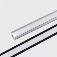 Profilé en alliage d'aluminium anodisé série 6000 de 300*12.2*24.5mm, diffuseur de lumière LED ultra-mince pour bande LED