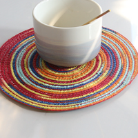 Set de table rond moderne en polyester tissé, isolant et réutilisable, 30 cm, pour table à manger domestique et mariages