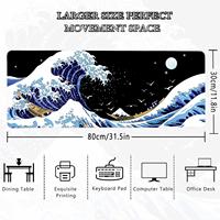 Tapis de souris gaming sur mesure avec repose-poignet, protection anti-radiation, base en caoutchouc antidérapante, bords cousus, résistant à l'eau et aux rayures