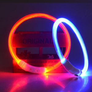 <span class=keywords><strong>Collar</strong></span> de seguridad para mascotas, luz Led brillante y recargable por USB, ajustable, para perros, color rojo, venta al por mayor - Product Image 1