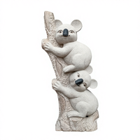 Figurines d'animaux en pierre naturelle, décoration extérieure de jardin personnalisée, grande taille, joli Sculpture Koala australie