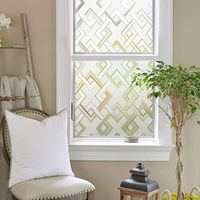 Matte Nicht-Klebende Statische Fensterfolie, Wasserdichter Abnehmbarer UV-Blockierender Sichtschutz-Dekorativer Glasaufkleber für Büros