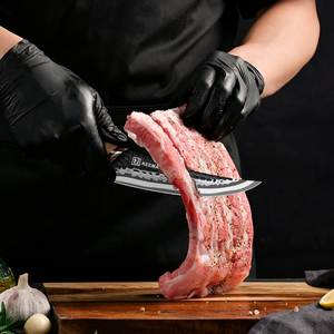 热卖大马士革钢刀片日本圆角刀5.5英寸超锋利树脂手柄厨房刀 - Product Image 5