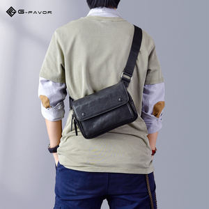 时尚旅行男士真皮单肩包奢华植物皮多口袋斜跨肩萨科什霍姆 - Product Image 5