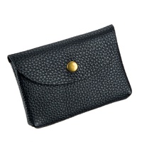 Porte-cartes en cuir véritable à bord brut Simple et personnalisé, sac à monnaie perlé, Mini pochette porte-monnaie pour dames
