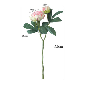 Ramo de Flores Artificiales de Peonía Británica, Color Rosa, Plástico y Seda, Alta Simulación, Decoración para Bodas y Hogar - Product Image 5