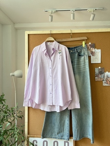 Camisa Holgada de Lino para Mujer, Manga Larga, Estilo Casual, Primavera-Verano, Modelo A637, con Elegante Bordado Floral y Cuello Camisero - Product Image 5
