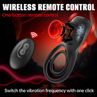 Silikon USB Elektrischer Ferngesteuerter Verschlussring Klemmen Silikon Sex Verzögerungs-Vibrations-Masturbator für Paare Sexualleben