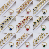 XUPING Lot mixte en gros de bagues assorties plaquées or 14 carats, ensembles de bagues de fiançailles et de mariage pour femmes, bijoux en or 14 carats