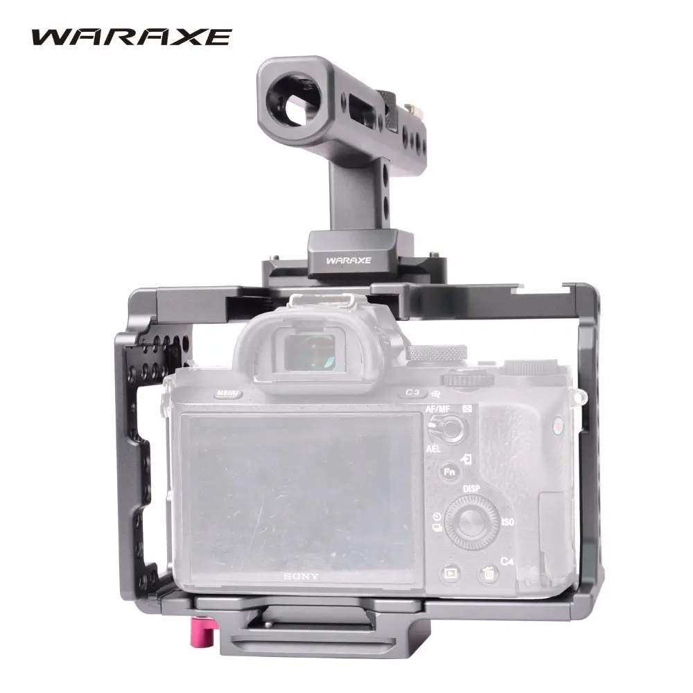 Waraxe A7 Kit Kamera Cage Built-In Rilis Cepat Cocok Arca Swiss untuk Sony A7 A7R A7S A7 II a7R II A7S II Lubang Berulir