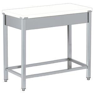 EURAST 400x600x850mm Mesa de corte de polietileno Muebles de cocina blancos Modelo 18530300 - Product Image 1