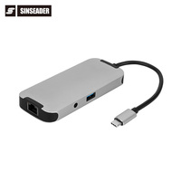 Multi port Docking station USB c zu HDMI HDTV-Kabel Gigabit Ethernet 3,5mm Audio Jack Adapter 5 in 1 Typ c Hub für Mobile Tablet