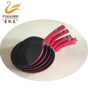 Aluminum marble coated forged non stick fry pan sets induction bottom hot sale frying pan