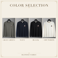 Haut de rugby pour hommes grandes tailles, col rond, manches longues, épais, décontracté, sportif, vintage, style preppy, pour l'extérieur, grande taille, à superposer