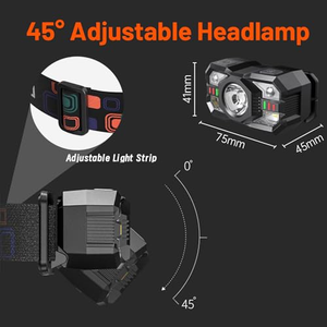 Nuevo Faro Delantero con Sensor de Movimiento, USB, LED XPG SMD, Luz Blanca y Roja, 5 Modos, Lámpara Frontal para Exteriores - Product Image 3