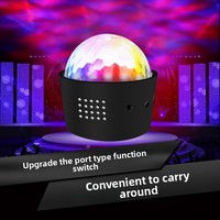 Tragbare LED-DJ-Leuchte für Autos, Kleine Magische Kugel Bühnenbeleuchtung, Mini-Kristall USB-Sprachsteuerung Atmosphärenlicht D33-10 mit Anpassbarem Logo