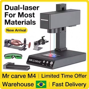 Graveur laser <span class=keywords><strong>MR</strong></span>.CARVE M4 Machine de découpe laser de gravure 5W/10W/2W DIY grande taille PC APP contrôle pour bois métal pierre papier - Product Image 3