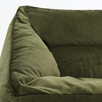 Fauteuil pouf en velours personnalisé avec remplissage sièges au sol souples pour salon décoration intérieure vente en gros