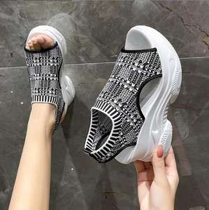 Sandali Casual da Donna, Sandali con Zeppa Traspiranti alla Moda per Camminare, Sandali Estivi con Zeppa per Signore - Product Image 1