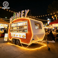 Camion de cuisine mobile certifié CE pour poulet frit, camion de smoothies flexible, chariot de tacos pour l'extérieur