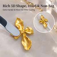 BORN PRETTY Fabricant OEM Gel 5D pour Nail Art, Couleur Métallique en Relief, Gel Sculpté 3D Anti-Coulant pour Fournitures Onglerie