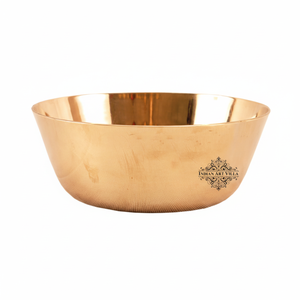 Bol de service IndianArtVilla Pure Bronze Plain Design-Ustensiles de service pour hôtel et restaurant à domicile - Product Image 1