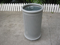 Cubo de basura de acero público Recipiente de basura comercial para exteriores Cubo de basura de metal para lavado de coches limpio y sucio