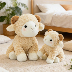 Peluche di Pecora Ricciuta in Stile Nordico con <span class=keywords><strong>Corna</strong></span> Marroni per Decorazione Comodino e Regalo Festivo - Product Image 4