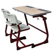 Bureau et chaise doubles modernes pour étudiants, table d'étude pour ordinateur portable, bureau
