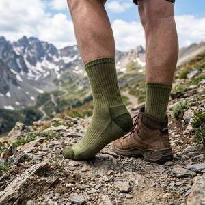 Calcetines Deportivos de Senderismo y Trekking con Logotipo Personalizado, de <span class=keywords><strong>Lana</strong></span> Merino, Térmicos, Acolchados, Transpirables, Antiampollas, que Absorben la Humedad - Product Image 1