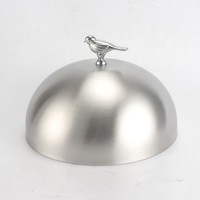 Cloche alimentaire en acier inoxydable doré écologique avec poignée décorative BGM.FOX pour hôtels et restaurants (vente en gros)