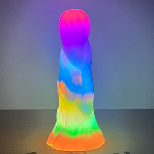 Wholesale 5 Inch Small Glow in Dark Kinky Anal Plug Soft Silicone Luminous <b>Dildo</b> Lighted Toy Fantasy <b>Dildo</b> Gift for Women - Product Image 1