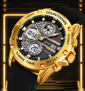Nueva Venta caliente moda <span class=keywords><strong>SKMEI</strong></span> 2502 muñeca reloj analógico Digital deportes choque impermeable alarma luminosa lujo negro reloj hombres - Product Image 1