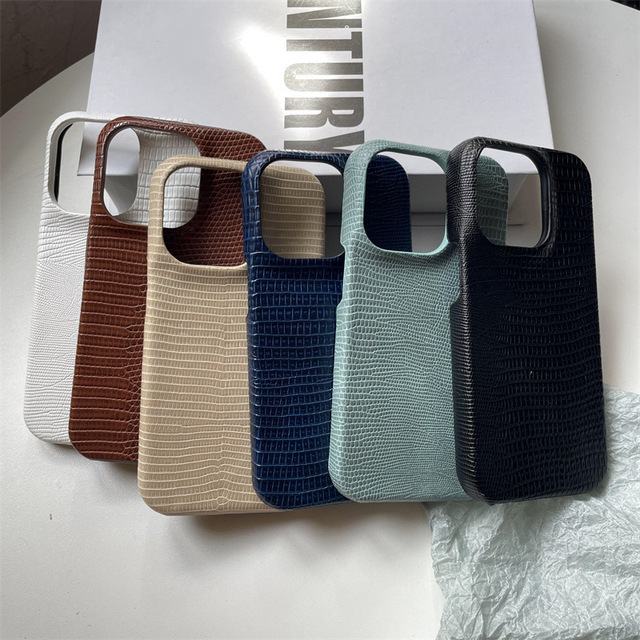 Lizard Skin Pattern for iPhone 16 Fashion PU Leather Case for iPhone 16 15 14 13 Plus Pro Max