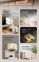 Cafetera Espresso Eléctrica Automática Profesional para el Hogar, 19 Bares de Presión, Pantalla Táctil, Todo en Uno, Vapor y Extracción