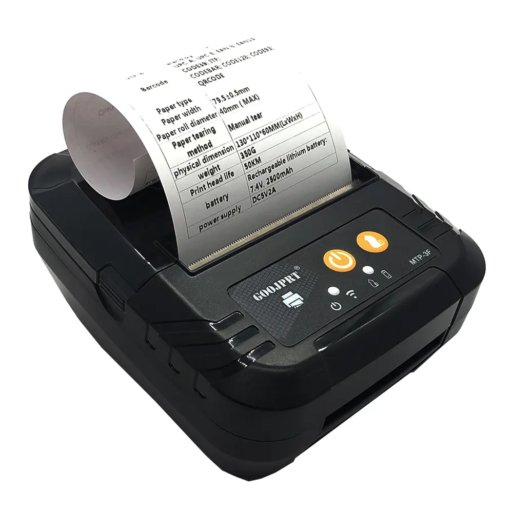 GOOJPRT-Mini impresora portátil de recibos, máquina de impresión inalámbrica de 80mm a precio de fábrica