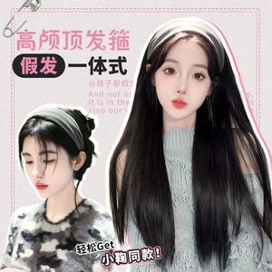 วิกผมครึ่งหัวผู้หญิงสไตล์ใหม่ ผมยาวตรง พร้อมหน้าม้าปัดข้าง ไม่ต้องใช้กาว ทำจากเส้นใยคาเนคาลอน สีเทา พร้อมที่คาดผม - Product Image 2