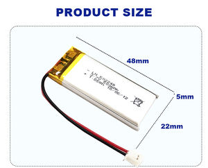 แบตเตอรี่ Li-ion ความจุสูง3.7 V แบตเตอรี่ Lipo 3.7 V 500mAh <span class=keywords><strong>602535</strong></span> 502248แบตเตอรี่ลิเธียมโพลิเมอร์ - Product Image 4
